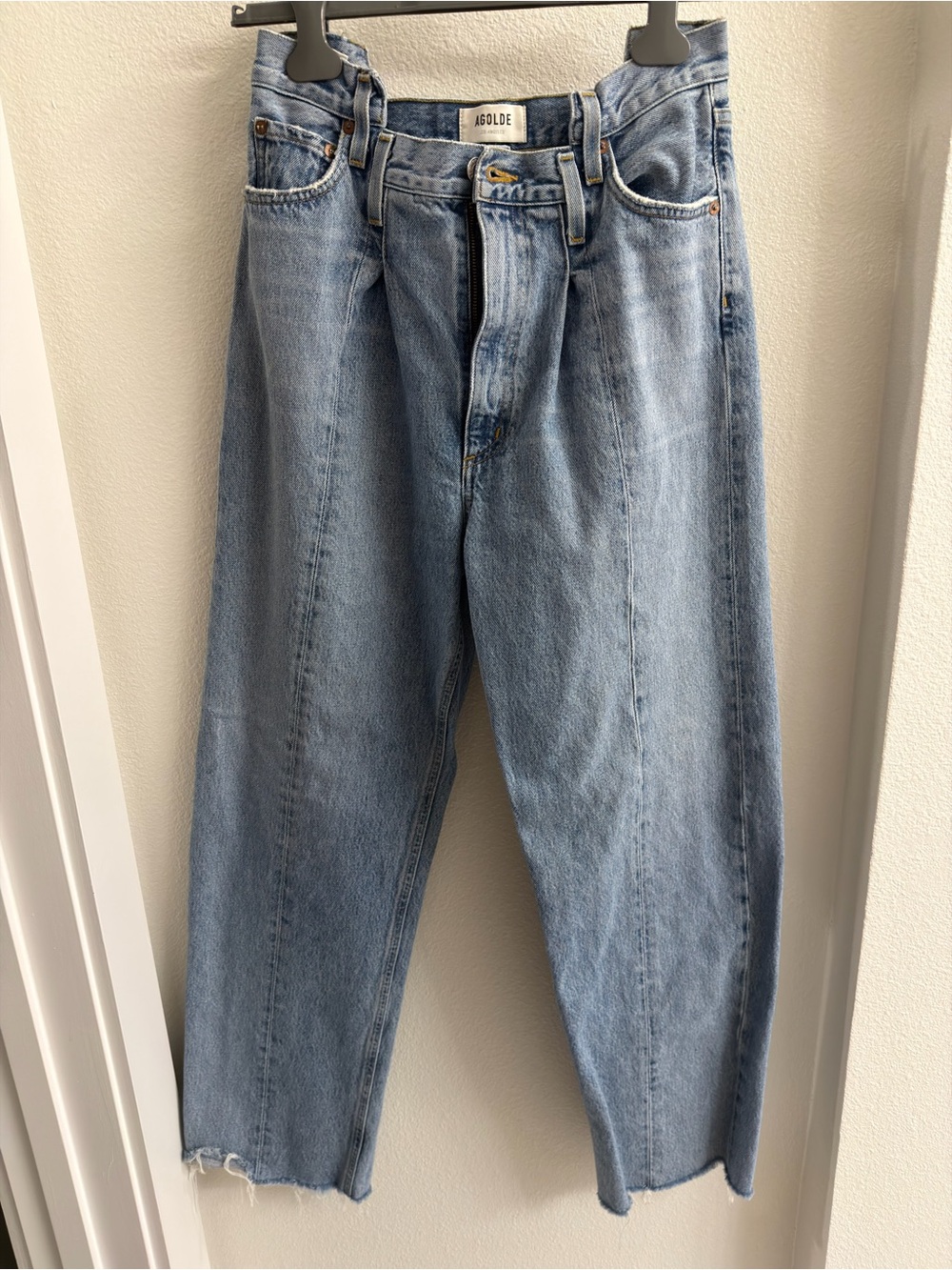 Agolde Women's Light Blue Relaxed Straight Jeans